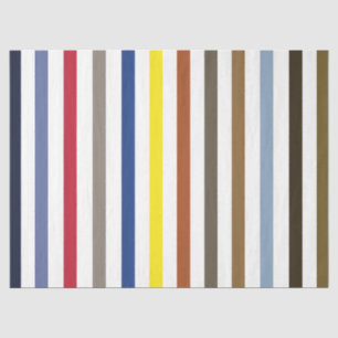 Papel De Seda Aniversário de Listras Coloridas de Verão