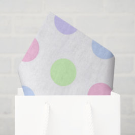 Papel De Seda Aniversário de Pontos Polka Pastel Aquarela Capric