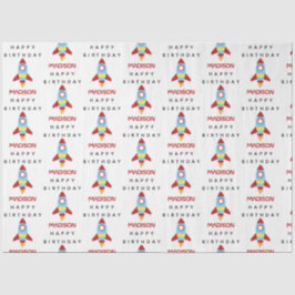 Papel De Seda Aniversário do Nome Personalizado de Lançamento do