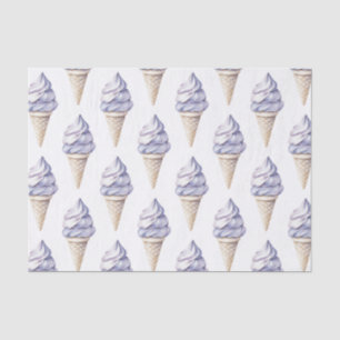 Papel De Seda Aniversário do Sorvete Roxo da lavanda