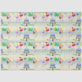 Papel De Seda Aniversário do Tecido