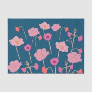Papel De Seda Aniversário Floral Moderno bonito