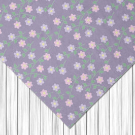 Papel De Seda Aniversário Floral Roxo