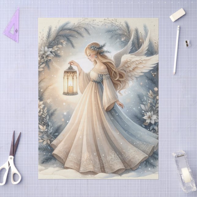 Papel De Seda Anjo Celestial de Inverno Lanterna da Paz (Arte )