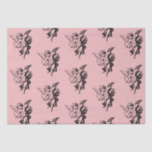 Papel De Seda Anjo Cupido Cúpido Cúpula Rosa
