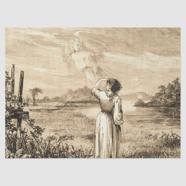 Papel De Seda anjo do vintage (Frente )