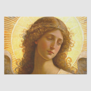 Papel De Seda Anjo Dourado Mensageiro Gentil de Amor