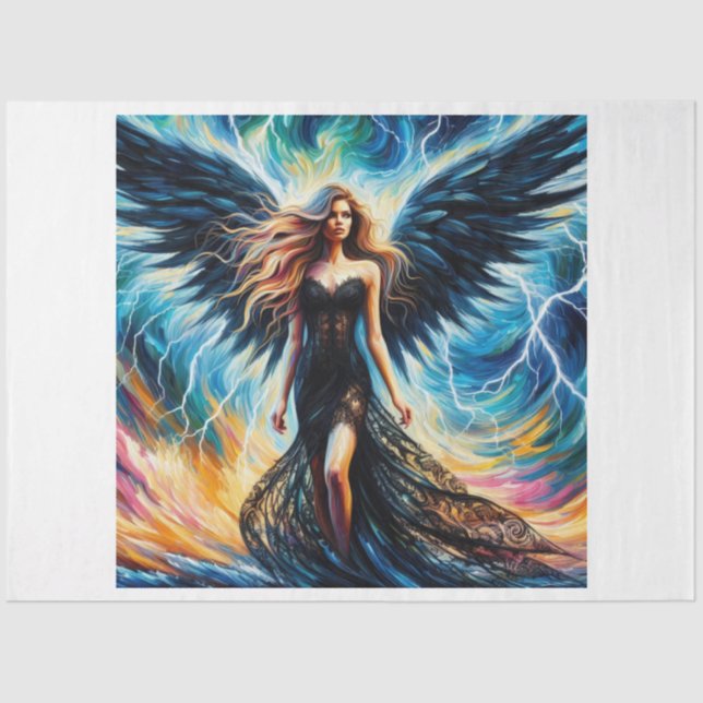 Papel De Seda Anjo Escuro 4 (Frente )