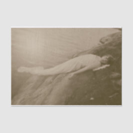 Papel De Seda Anjo Rapariga Vintage Sepia Antiguidade - Arte Dec