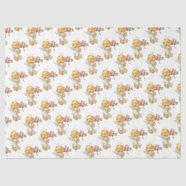 Papel De Seda Anjos de Natal (Frente )