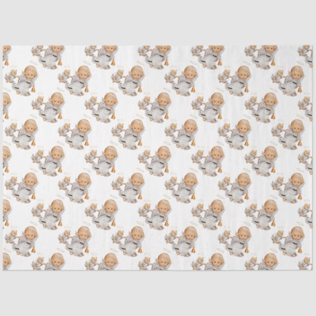 Papel De Seda Anjos de Natal (Frente )