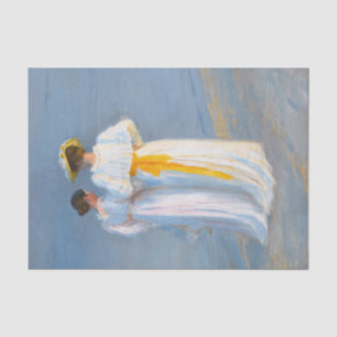 Papel De Seda Anna Ancher e Marie Krøyer na praia, Krøyer
