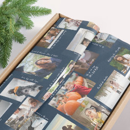 Papel De Seda Ano em Momentos 25 Colagem de Fotos e Legendas da