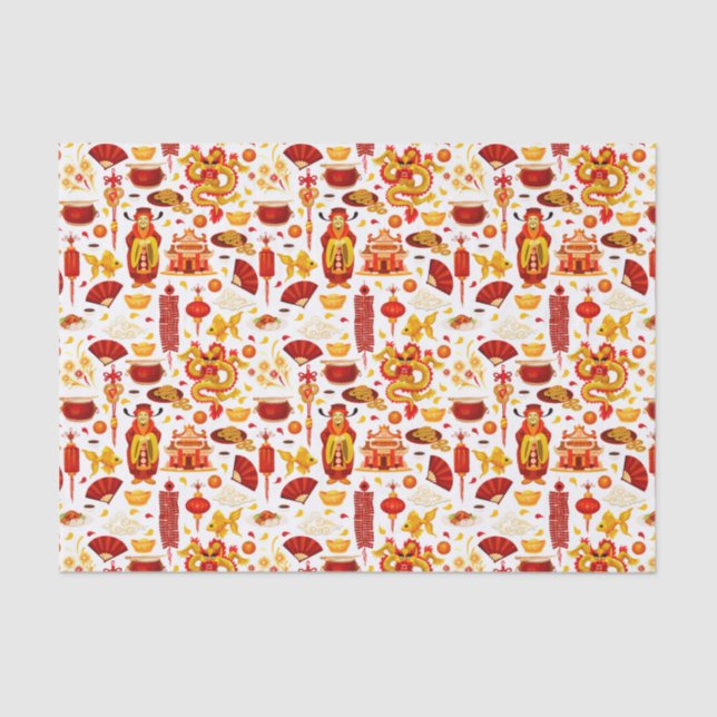 Papel De Seda Ano Novo Chinês (Frente )