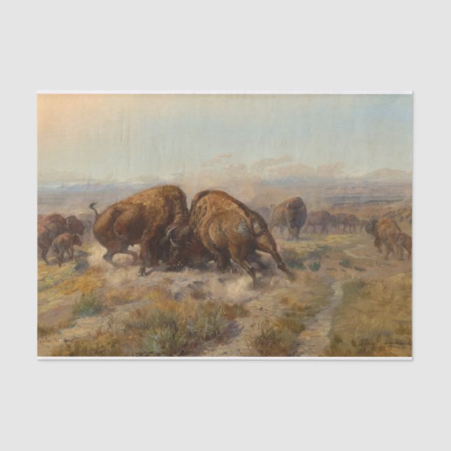 Papel De Seda Antes do Homem Branco, 1903 por Charles Russell (Frente )