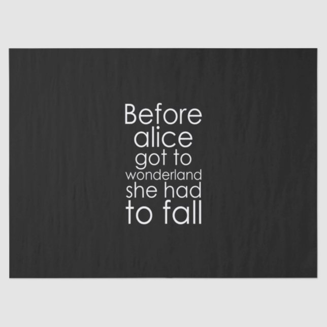 Papel De Seda antes que alice chegasse à maravilha que ela tinha (Frente )