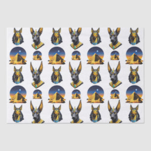 Papel De Seda Antiga Pirâmide do Egito, Anubis - Design