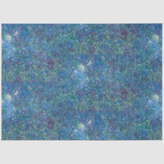 Papel De Seda Antiguidade - Azul Roxo Íris Antigos Mestrados - A (Frente )