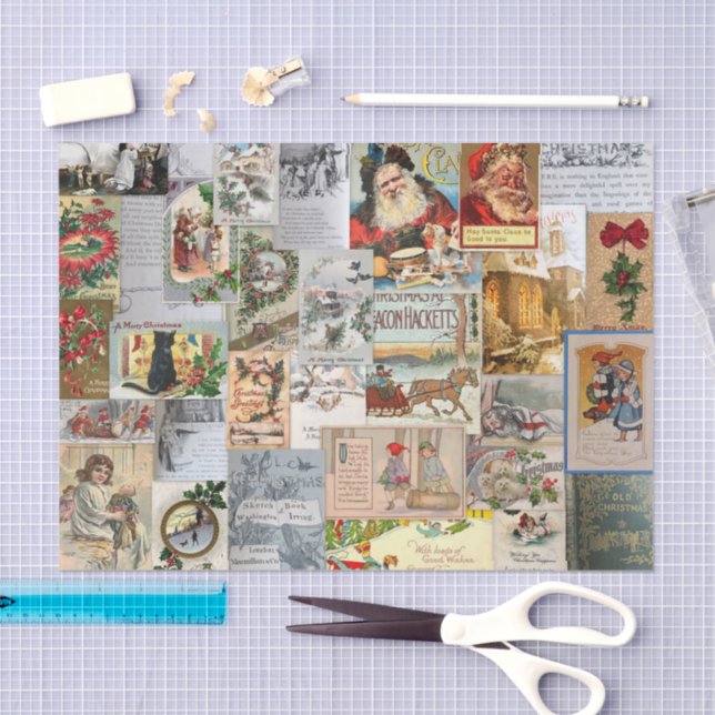 Papel De Seda Antiguidade da dissociação da efemera de Natal (Arte )