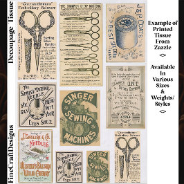 Papel De Seda Anúncios Autênticos de Costura Vintage ES1 Decoupa
