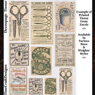 Papel De Seda Anúncios Autênticos de Costura Vintage ES1 Decoupa