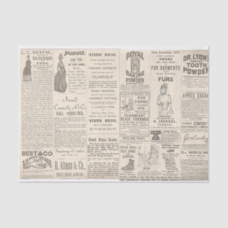 Papel De Seda Anúncios da Vintage 1889