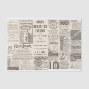 Papel De Seda Anúncios do jornal de 1889