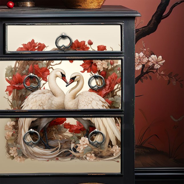 Papel De Seda Apaixonado pelo Artesanato Românico da Boêmia Vint (Criador carregado)