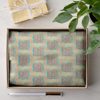 Papel De Seda Apenas boas vibrações estilo retrô groovy