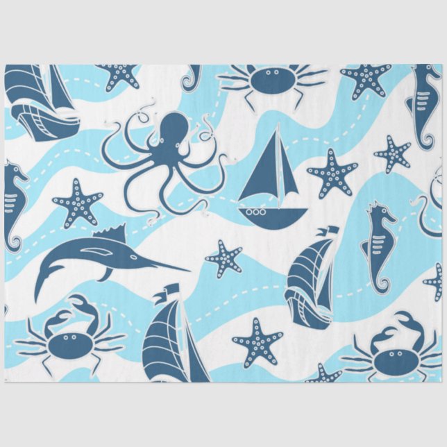 Papel De Seda Apenas Mais Série Náutica Design 2 (Frente )
