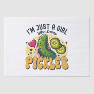 Papel De Seda Apenas Uma Garota Que Ama Picles - Vegan Engraçado