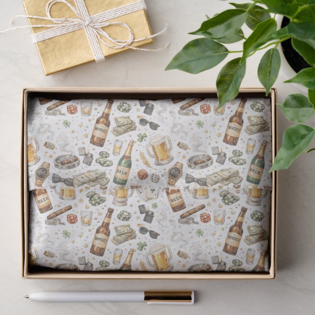 Papel De Seda Apostas & Aplaudidos – Design de Despedida de Solt (Presente)