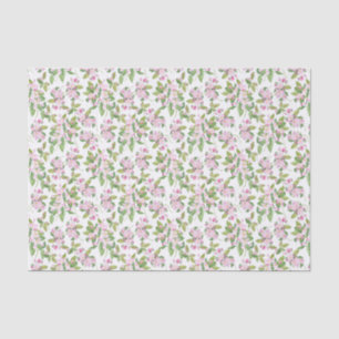 Papel De Seda Apple cor-de-rosa floresce teste padrão floral no