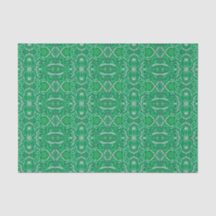 Papel De Seda Apple Stripe Bohemian Boho Arabesque Padrão Verde