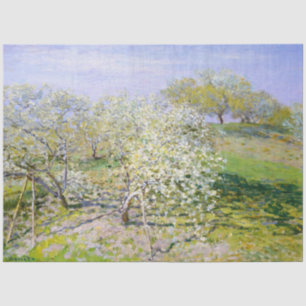 Papel De Seda Apple Trees in Bloom (por Claude Monet)