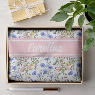 Papel De Seda Apresentação de Presente de Flor Silvestre de Casa