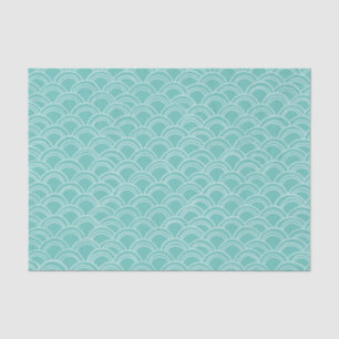Papel De Seda Aqua Branco Padrão das Caixas de Ondas