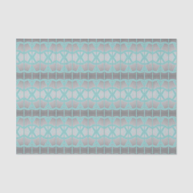 Papel De Seda Aqua e Cinza (Frente )
