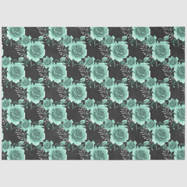 Papel De Seda Aqua e Silver Series Design 17 (Frente )