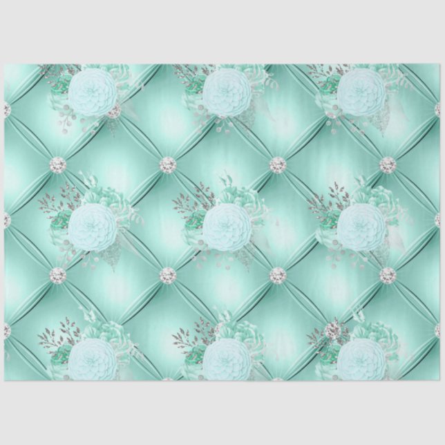 Papel De Seda Aqua e Silver Series Design 3 (Frente )
