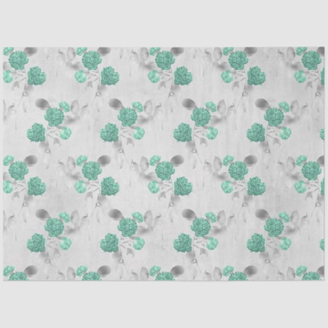 Papel De Seda Aqua e Silver Series Design 6 (Frente )