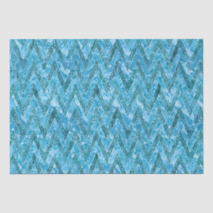 Papel De Seda Aqua Marbled Chevron