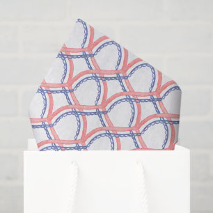 Papel De Seda Aquarela 4 de Julho Vermelho Branco e Azul