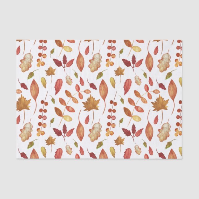 Papel De Seda Aquarela Autumn Deixa Natureza (Frente )