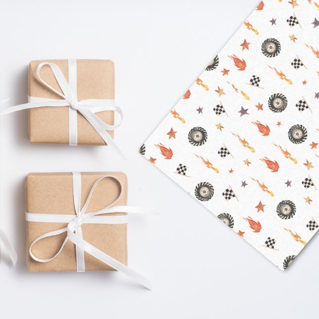 Papel De Seda Aquarela de caminhões modernos (Criador carregado)