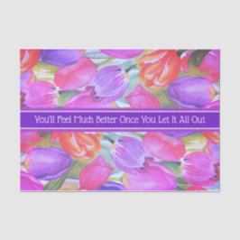 Papel De Seda Aquarela Floral Rosa