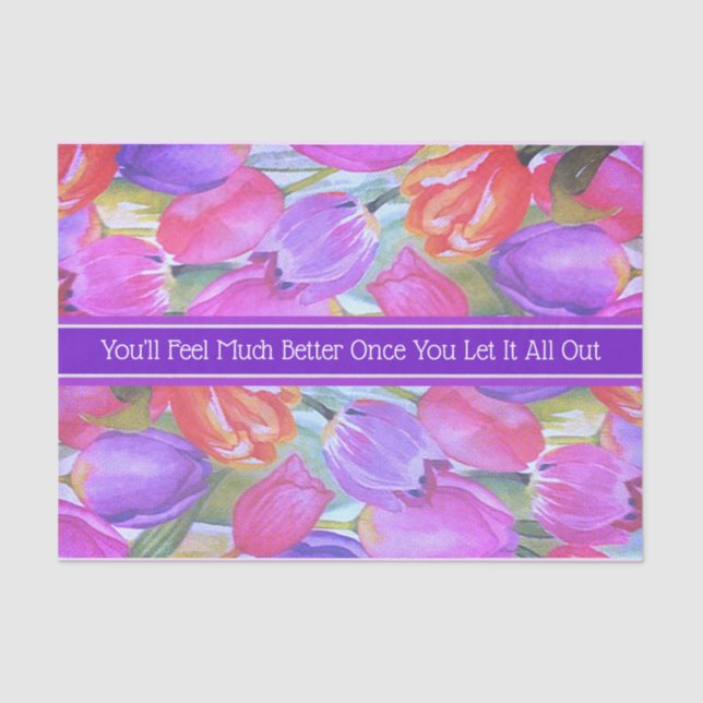 Papel De Seda Aquarela Floral Rosa (Frente )