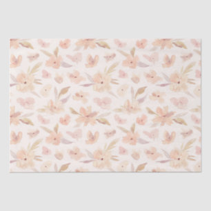Papel De Seda Aquarela Floral Suave Elegante  