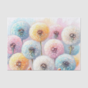 Papel De Seda Aquarela Flores de Dandélio Pastas Moles