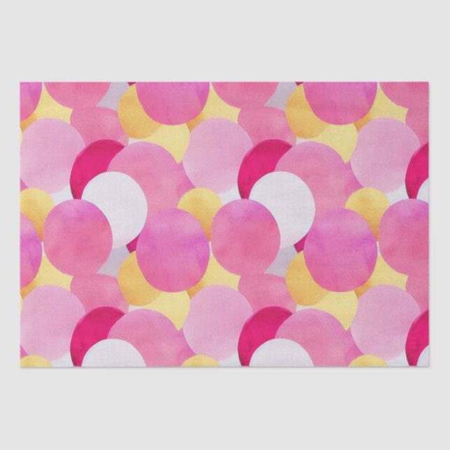 Papel De Seda Aquarela Flores de Primavera Pintadas Vibrantes (Frente )